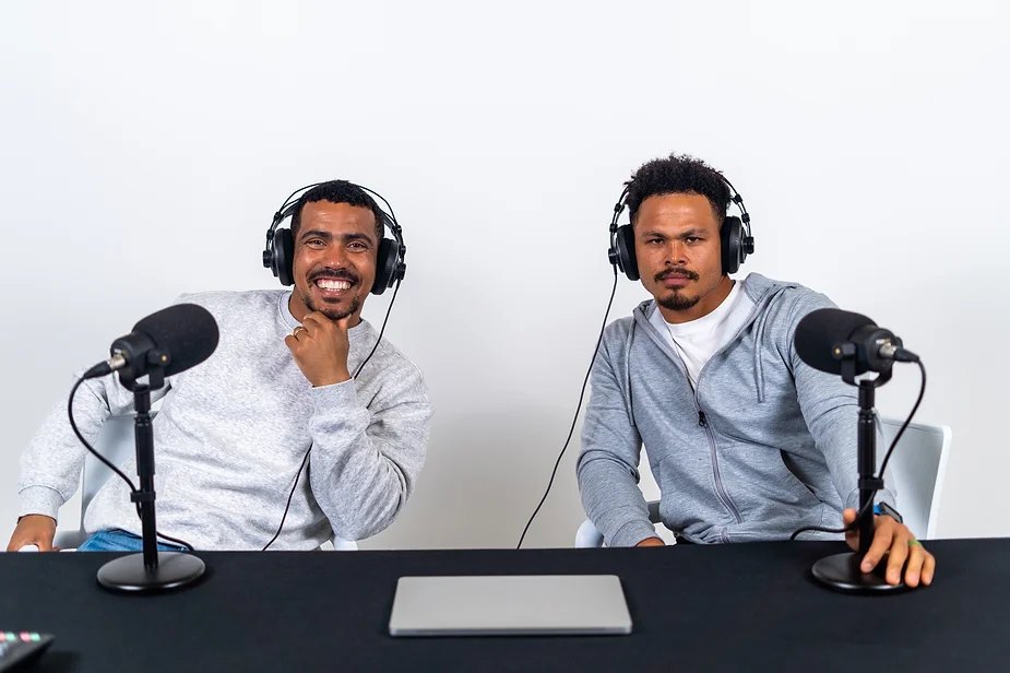 Juan de Jongh and Rudy Paige recording Behind the Ruck