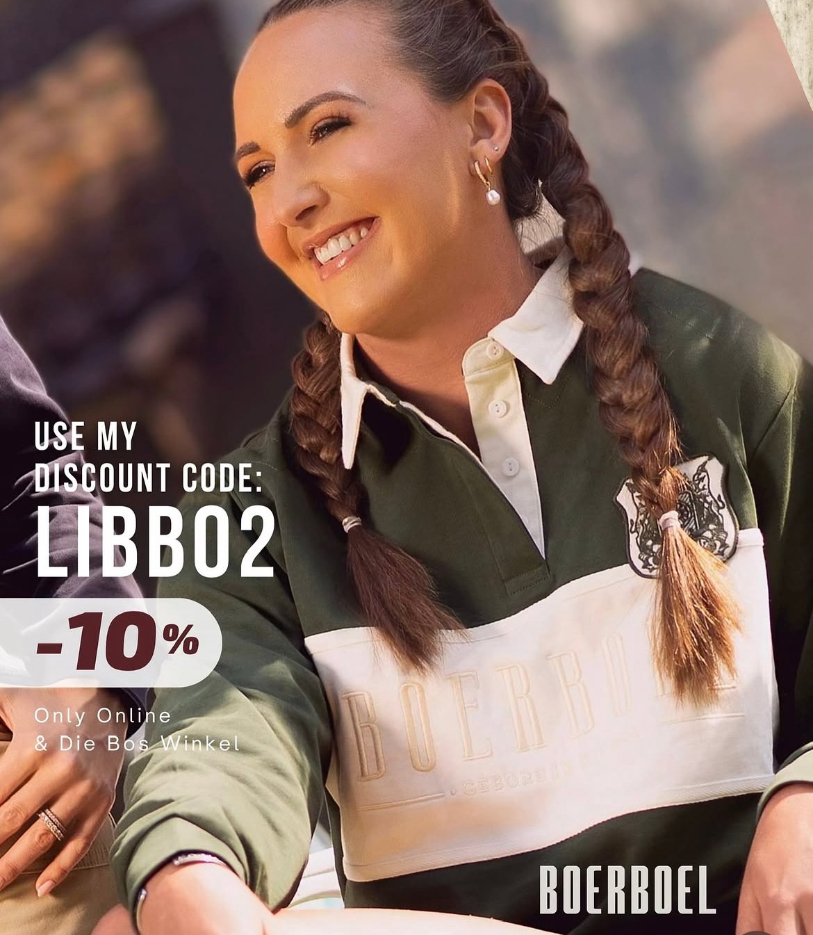 Libbie Janse van Rensburg with her Boerboel discount code
